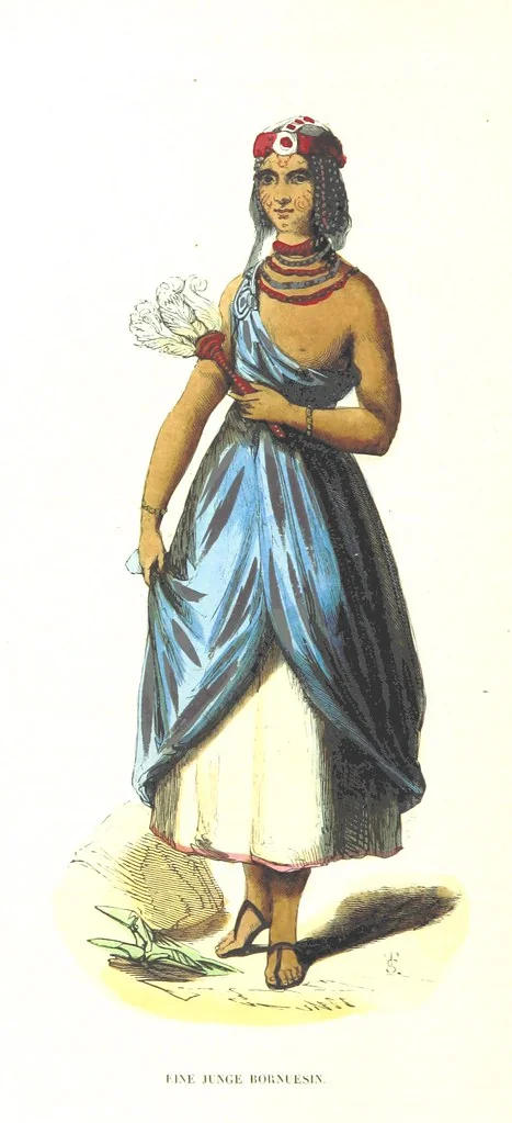 An illustration from Die Völker des Erdballs nach ihrer Abstammung und Verwandtschaft, und ihren Eigenthümlichkeiten in Regierungsform, Religion, Sitte und Tracht ... Mit ... colorirten Abbildungen, 1845, leaf 678