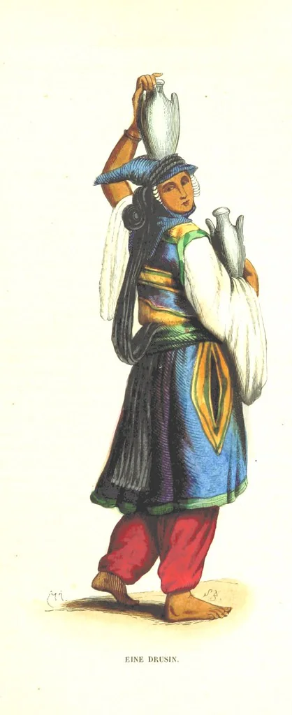 An illustration from Die Völker des Erdballs nach ihrer Abstammung und Verwandtschaft, und ihren Eigenthümlichkeiten in Regierungsform, Religion, Sitte und Tracht ... Mit ... colorirten Abbildungen, 1845, leaf 745