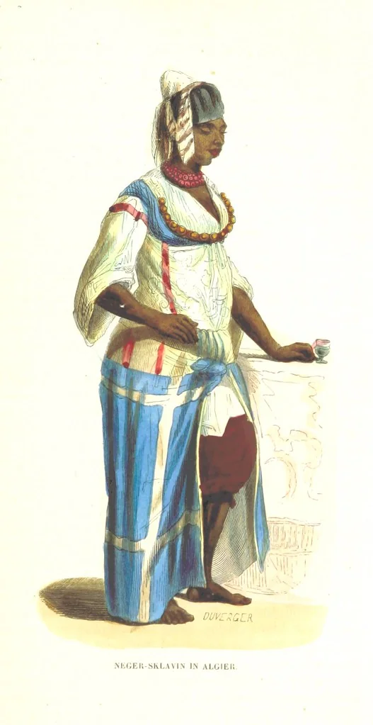 An illustration from Die Völker des Erdballs nach ihrer Abstammung und Verwandtschaft, und ihren Eigenthümlichkeiten in Regierungsform, Religion, Sitte und Tracht ... Mit ... colorirten Abbildungen, 1845, leaf 777