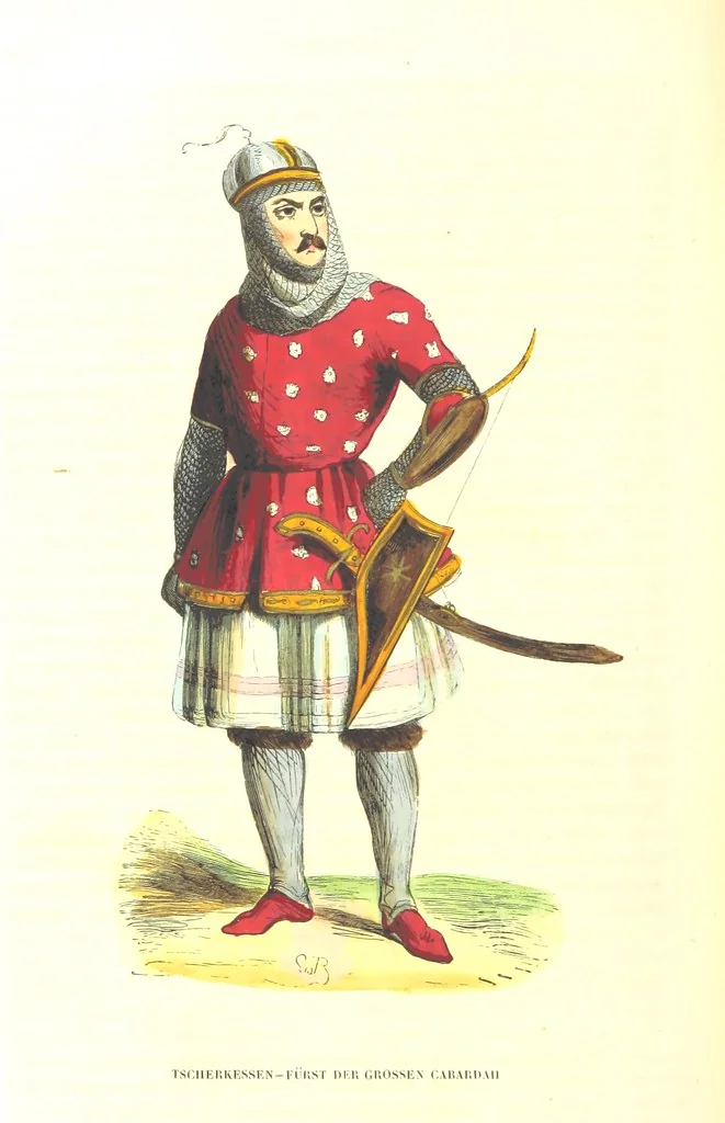An illustration from Die Völker des Erdballs nach ihrer Abstammung und Verwandtschaft, und ihren Eigenthümlichkeiten in Regierungsform, Religion, Sitte und Tracht ... Mit ... colorirten Abbildungen, 1845, leaf 848