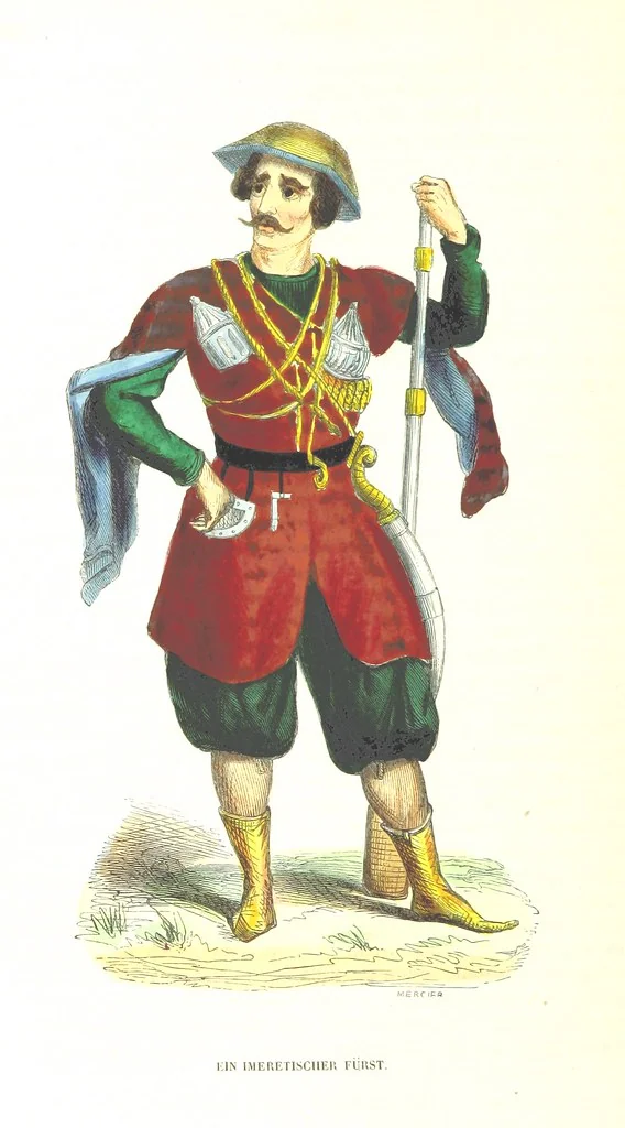 An illustration from Die Völker des Erdballs nach ihrer Abstammung und Verwandtschaft, und ihren Eigenthümlichkeiten in Regierungsform, Religion, Sitte und Tracht ... Mit ... colorirten Abbildungen, 1845, leaf 872