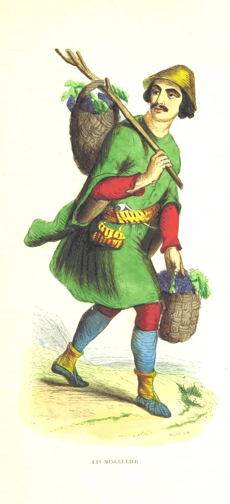 An illustration from Die Völker des Erdballs nach ihrer Abstammung und Verwandtschaft, und ihren Eigenthümlichkeiten in Regierungsform, Religion, Sitte und Tracht ... Mit ... colorirten Abbildungen, 1845, leaf 875
