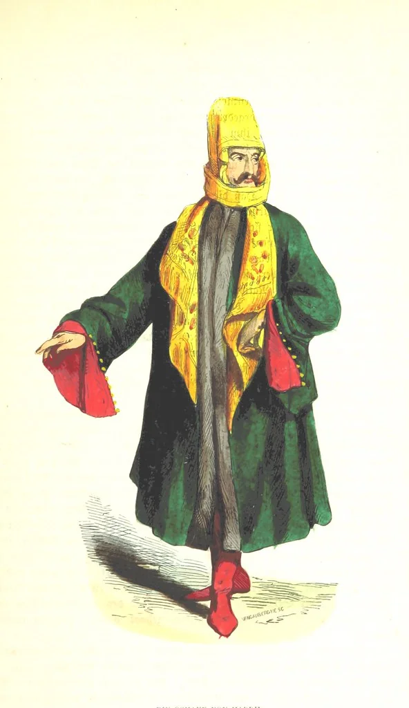 An illustration from Die Völker des Erdballs nach ihrer Abstammung und Verwandtschaft, und ihren Eigenthümlichkeiten in Regierungsform, Religion, Sitte und Tracht ... Mit ... colorirten Abbildungen, 1845, leaf 925