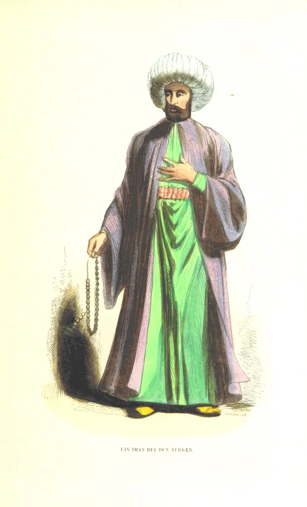 An illustration from Die Völker des Erdballs nach ihrer Abstammung und Verwandtschaft, und ihren Eigenthümlichkeiten in Regierungsform, Religion, Sitte und Tracht ... Mit ... colorirten Abbildungen, 1845, leaf 935