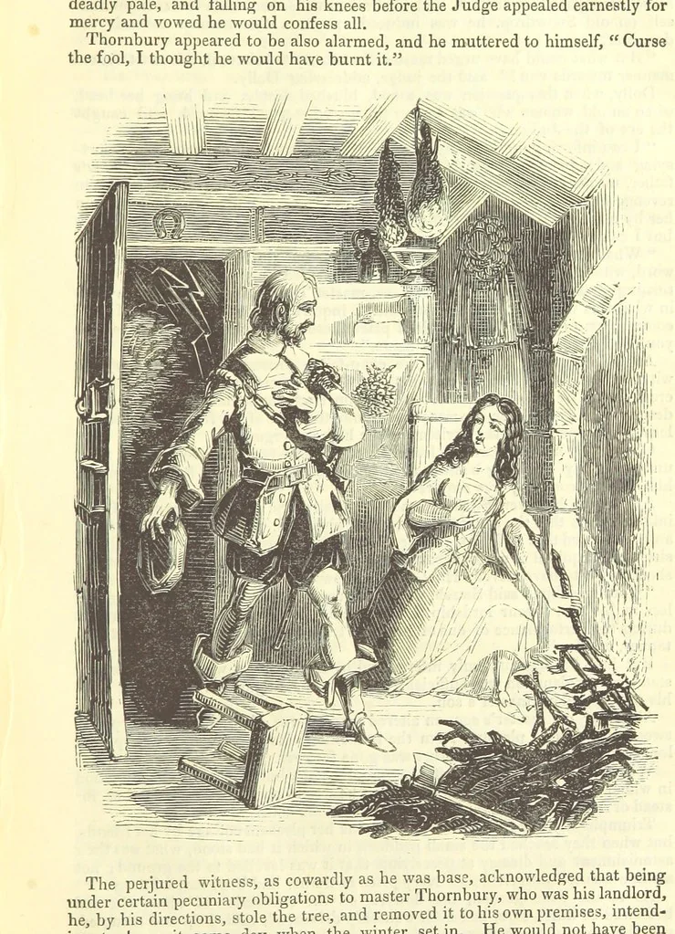 An illustration from The Blind Beggar of Bethnal-Green and Pretty Bessy. [A novel, 1848, leaf 107