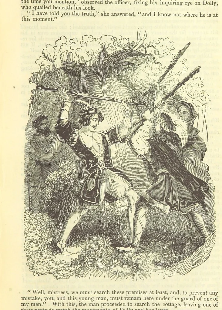 An illustration from The Blind Beggar of Bethnal-Green and Pretty Bessy. [A novel, 1848, leaf 115