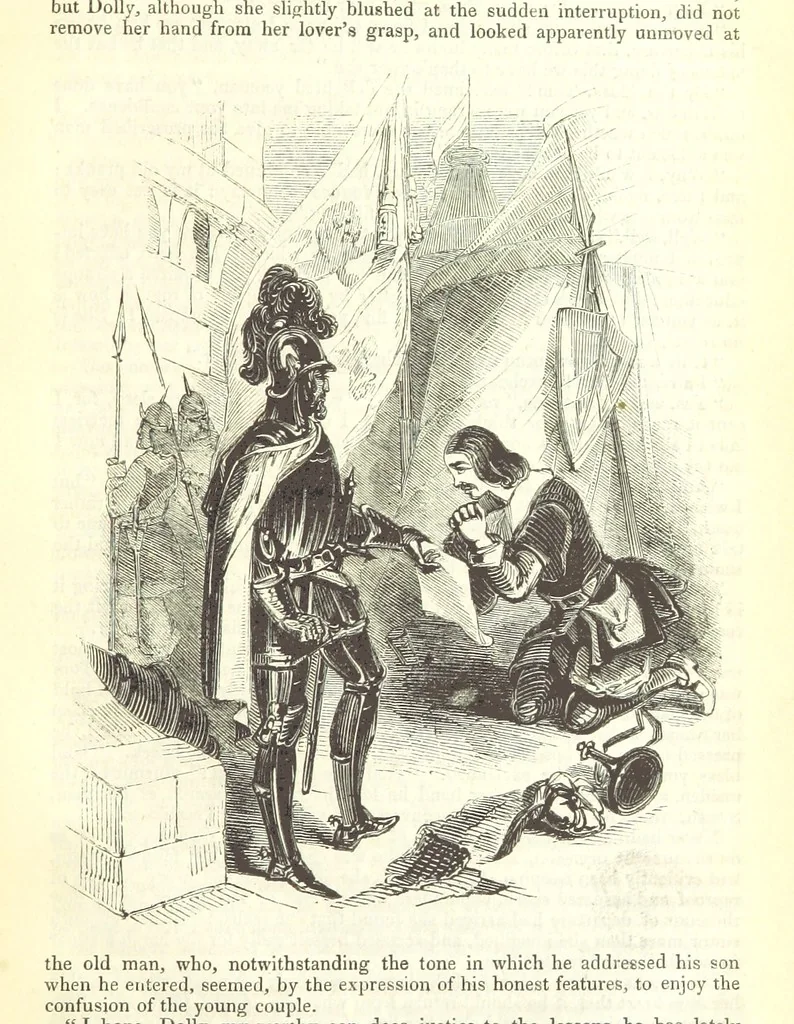 An illustration from The Blind Beggar of Bethnal-Green and Pretty Bessy. [A novel, 1848, leaf 123