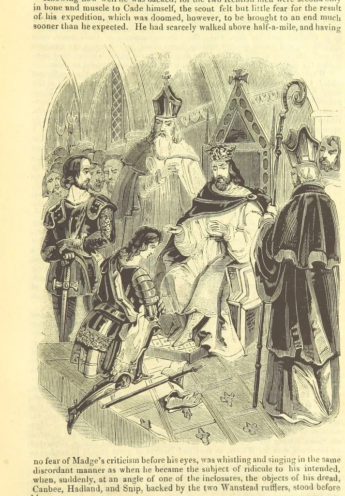 An illustration from The Blind Beggar of Bethnal-Green and Pretty Bessy. [A novel, 1848, leaf 147