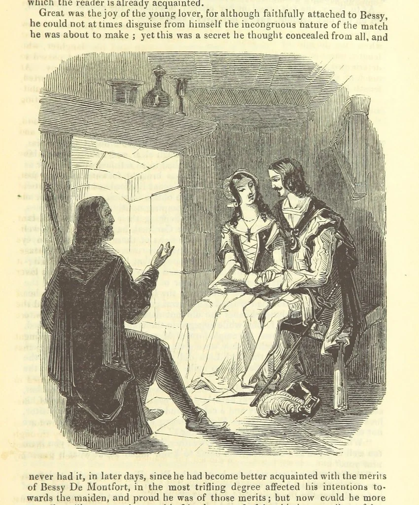 An illustration from The Blind Beggar of Bethnal-Green and Pretty Bessy. [A novel, 1848, leaf 155