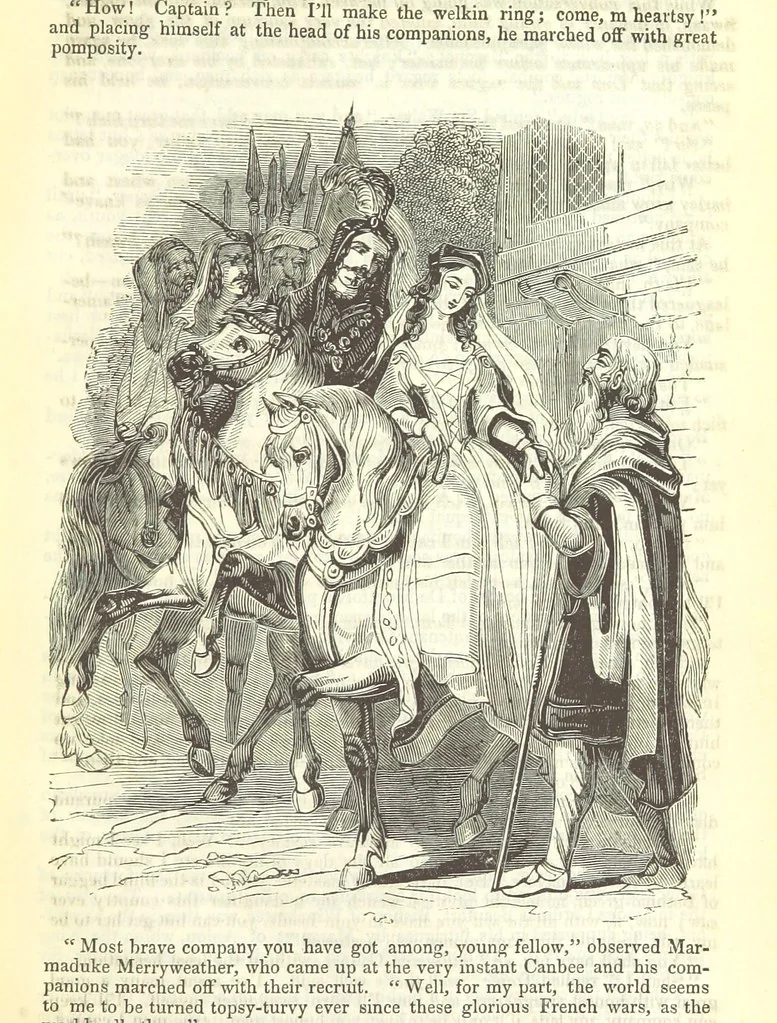 An illustration from The Blind Beggar of Bethnal-Green and Pretty Bessy. [A novel, 1848, leaf 59