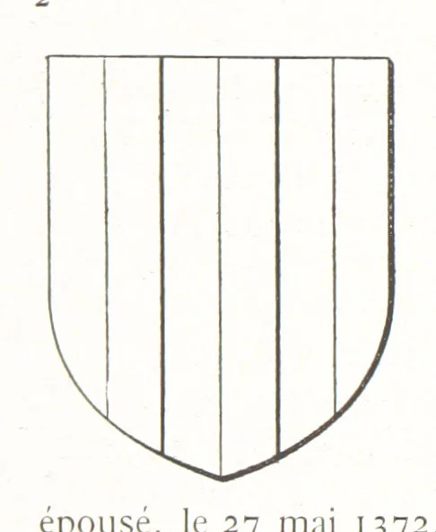 An illustration from Beaujolais-Forez-Dombes. Thizy et les environs. Armorial et notes généalogiques. Ouvrage orné de 380 gravures et rédigé d'après les notes éparses laissées par Étienne Mulsant, etc, 1899, leaf 12