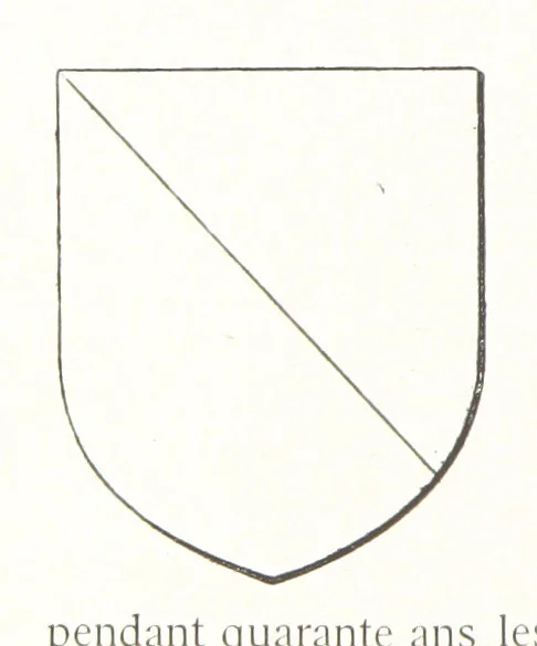 An illustration from Beaujolais-Forez-Dombes. Thizy et les environs. Armorial et notes généalogiques. Ouvrage orné de 380 gravures et rédigé d'après les notes éparses laissées par Étienne Mulsant, etc, 1899, leaf 14