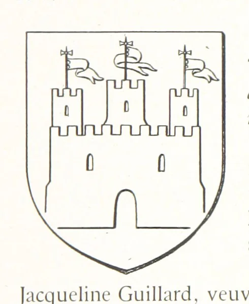 An illustration from Beaujolais-Forez-Dombes. Thizy et les environs. Armorial et notes généalogiques. Ouvrage orné de 380 gravures et rédigé d'après les notes éparses laissées par Étienne Mulsant, etc, 1899, leaf 16