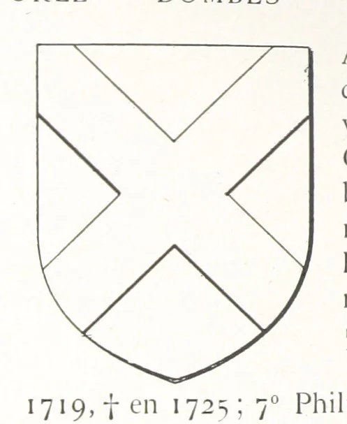 An illustration from Beaujolais-Forez-Dombes. Thizy et les environs. Armorial et notes généalogiques. Ouvrage orné de 380 gravures et rédigé d'après les notes éparses laissées par Étienne Mulsant, etc, 1899, leaf 16