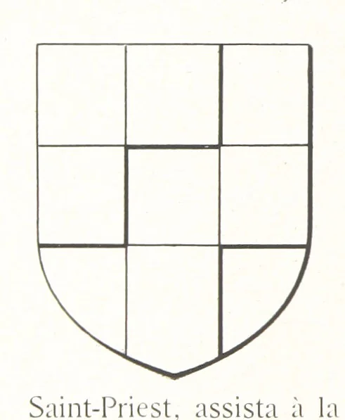 An illustration from Beaujolais-Forez-Dombes. Thizy et les environs. Armorial et notes généalogiques. Ouvrage orné de 380 gravures et rédigé d'après les notes éparses laissées par Étienne Mulsant, etc, 1899, leaf 20