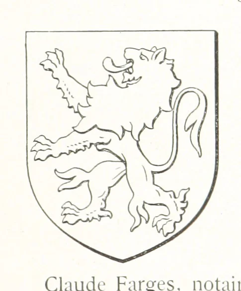 An illustration from Beaujolais-Forez-Dombes. Thizy et les environs. Armorial et notes généalogiques. Ouvrage orné de 380 gravures et rédigé d'après les notes éparses laissées par Étienne Mulsant, etc, 1899, leaf 21