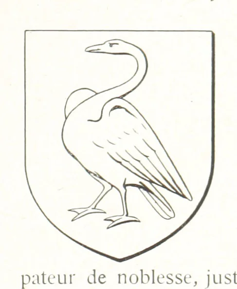 An illustration from Beaujolais-Forez-Dombes. Thizy et les environs. Armorial et notes généalogiques. Ouvrage orné de 380 gravures et rédigé d'après les notes éparses laissées par Étienne Mulsant, etc, 1899, leaf 21
