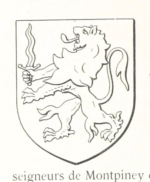 An illustration from Beaujolais-Forez-Dombes. Thizy et les environs. Armorial et notes généalogiques. Ouvrage orné de 380 gravures et rédigé d'après les notes éparses laissées par Étienne Mulsant, etc, 1899, leaf 24