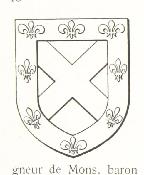 An illustration from Beaujolais-Forez-Dombes. Thizy et les environs. Armorial et notes généalogiques. Ouvrage orné de 380 gravures et rédigé d'après les notes éparses laissées par Étienne Mulsant, etc, 1899, leaf 28