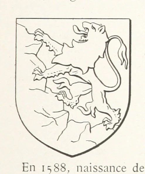 An illustration from Beaujolais-Forez-Dombes. Thizy et les environs. Armorial et notes généalogiques. Ouvrage orné de 380 gravures et rédigé d'après les notes éparses laissées par Étienne Mulsant, etc, 1899, leaf 35