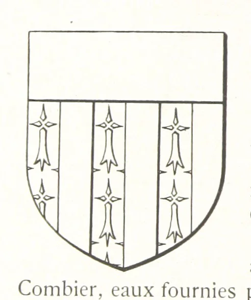An illustration from Beaujolais-Forez-Dombes. Thizy et les environs. Armorial et notes généalogiques. Ouvrage orné de 380 gravures et rédigé d'après les notes éparses laissées par Étienne Mulsant, etc, 1899, leaf 36