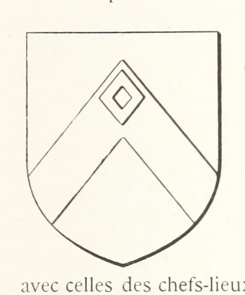 An illustration from Beaujolais-Forez-Dombes. Thizy et les environs. Armorial et notes généalogiques. Ouvrage orné de 380 gravures et rédigé d'après les notes éparses laissées par Étienne Mulsant, etc, 1899, leaf 41