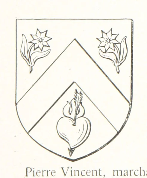 An illustration from Beaujolais-Forez-Dombes. Thizy et les environs. Armorial et notes généalogiques. Ouvrage orné de 380 gravures et rédigé d'après les notes éparses laissées par Étienne Mulsant, etc, 1899, leaf 44