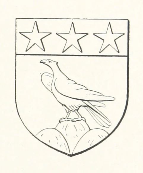 An illustration from Beaujolais-Forez-Dombes. Thizy et les environs. Armorial et notes généalogiques. Ouvrage orné de 380 gravures et rédigé d'après les notes éparses laissées par Étienne Mulsant, etc, 1899, leaf 7