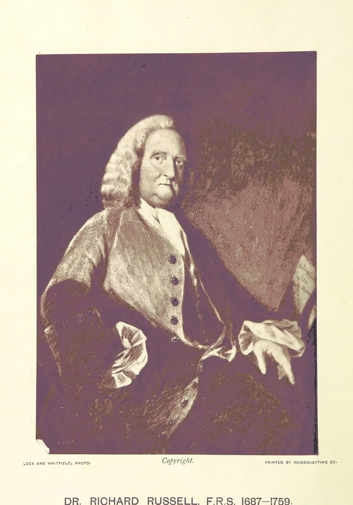 An illustration from “A Peep into the Past”: Brighton in the Olden Time, with glances at the present, etc. [With plates, including portraits, 1880, leaf 10