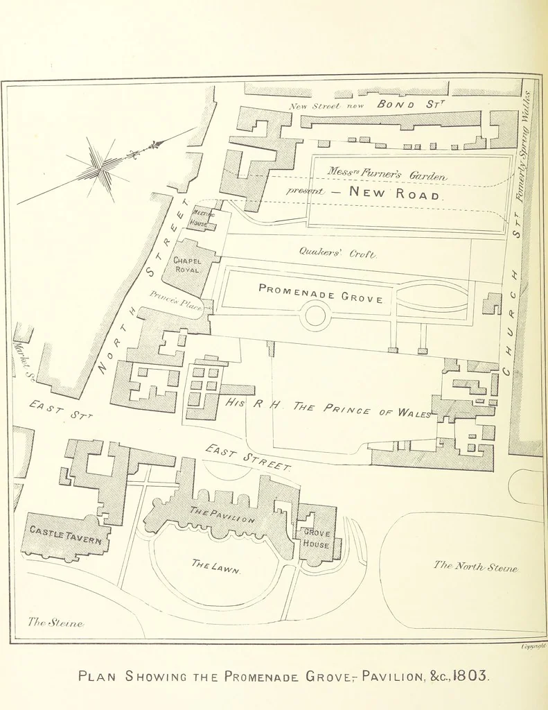 An illustration from “A Peep into the Past”: Brighton in the Olden Time, with glances at the present, etc. [With plates, including portraits, 1880, leaf 110