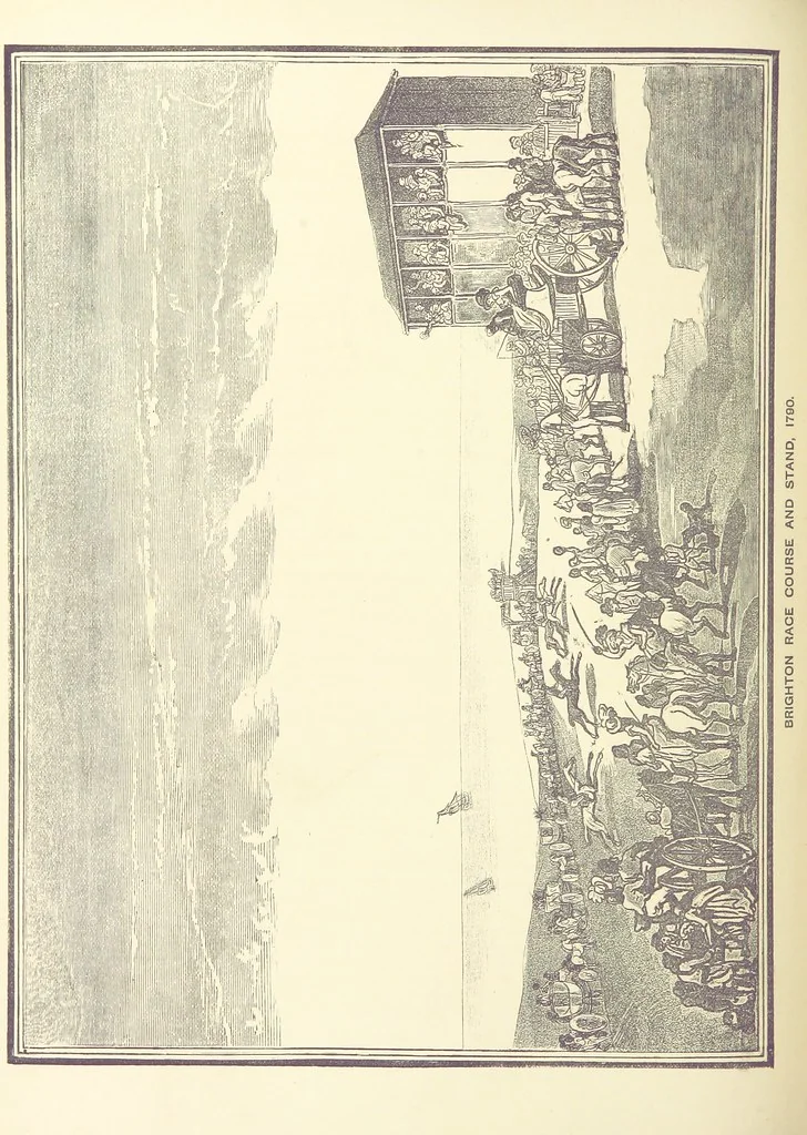 An illustration from “A Peep into the Past”: Brighton in the Olden Time, with glances at the present, etc. [With plates, including portraits, 1880, leaf 136