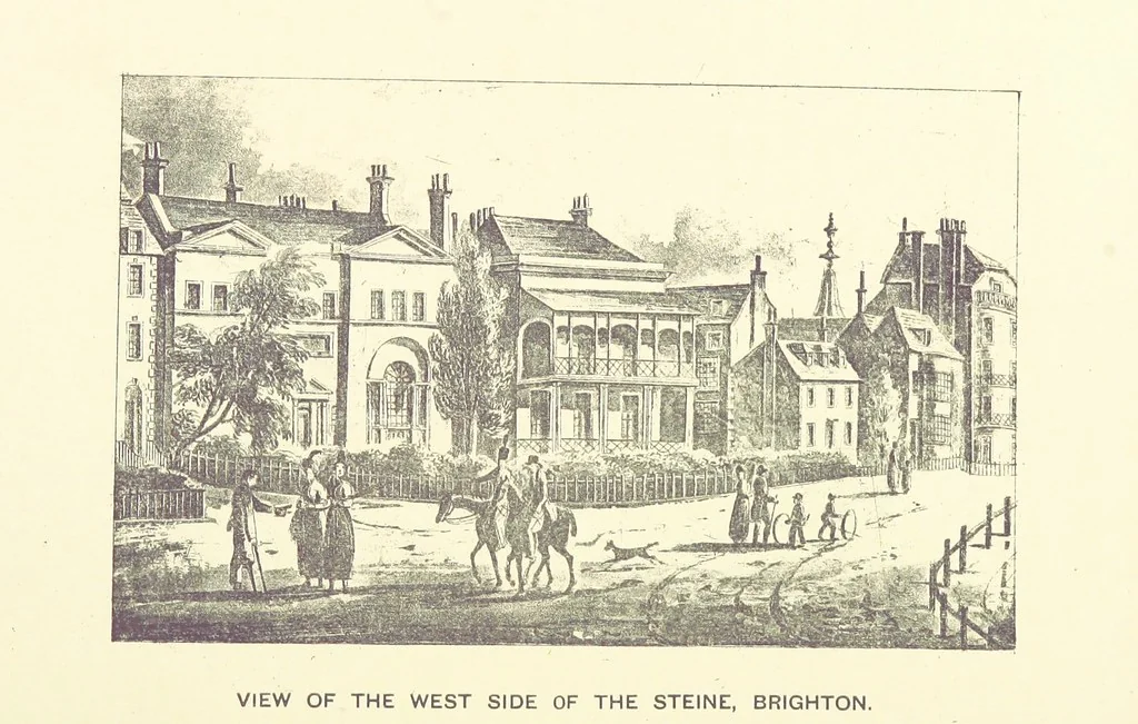 An illustration from “A Peep into the Past”: Brighton in the Olden Time, with glances at the present, etc. [With plates, including portraits, 1880, leaf 210