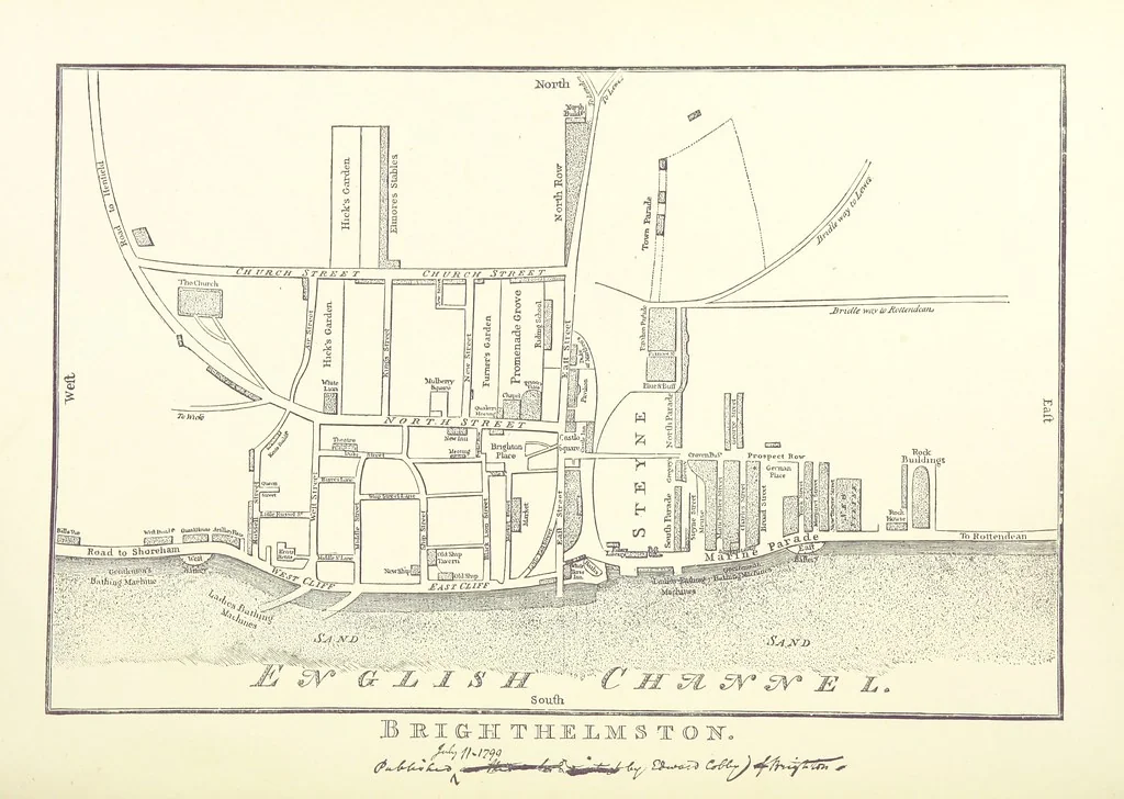 An illustration from “A Peep into the Past”: Brighton in the Olden Time, with glances at the present, etc. [With plates, including portraits, 1880, leaf 40