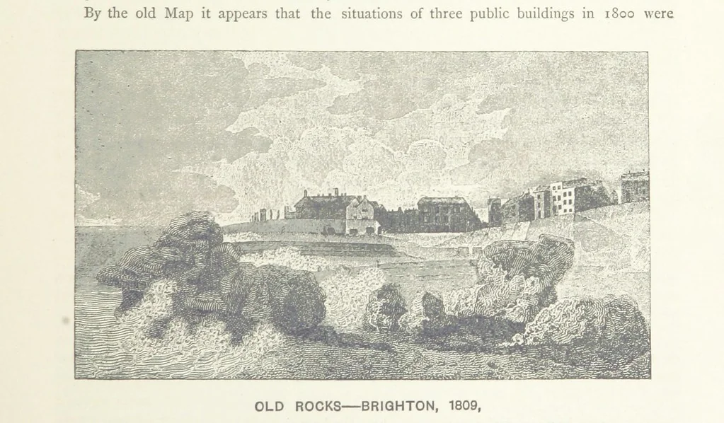 An illustration from “A Peep into the Past”: Brighton in the Olden Time, with glances at the present, etc. [With plates, including portraits, 1880, leaf 53