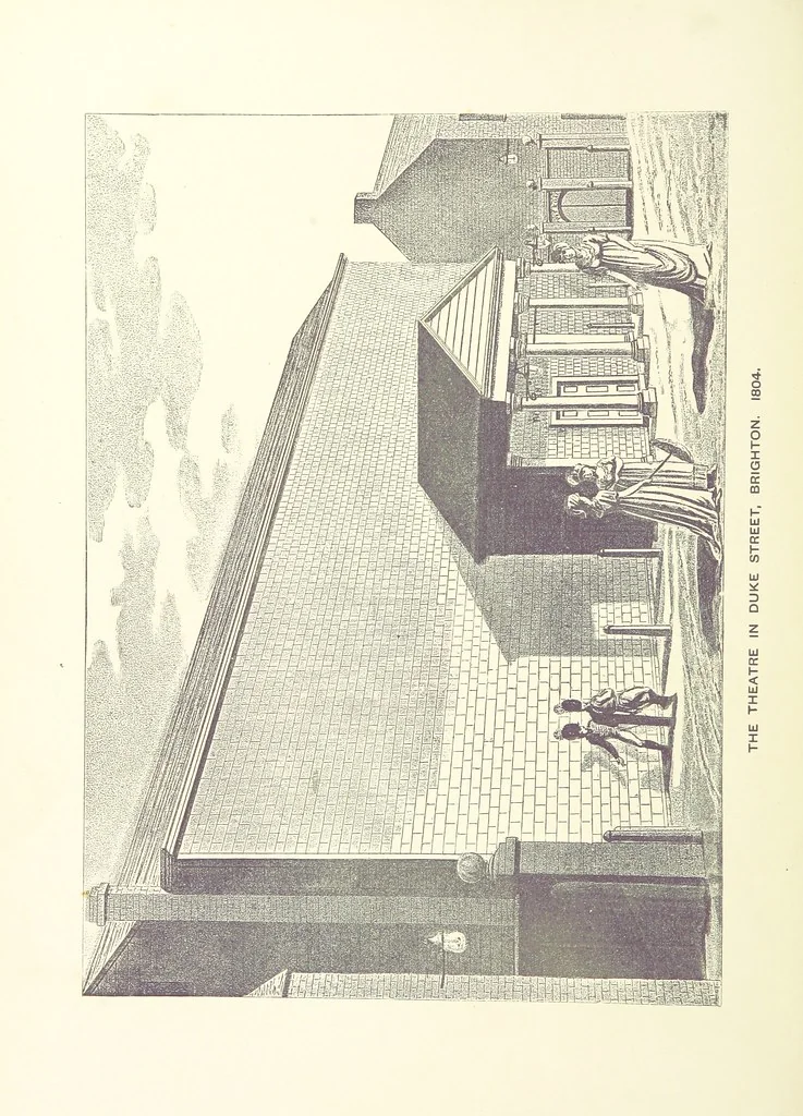 An illustration from “A Peep into the Past”: Brighton in the Olden Time, with glances at the present, etc. [With plates, including portraits, 1880, leaf 92
