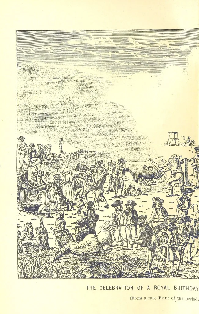 An illustration from “A Peep into the Past”: Brighton in the Olden Time, with glances at the present, etc. [With plates, including portraits, 1892, leaf 136