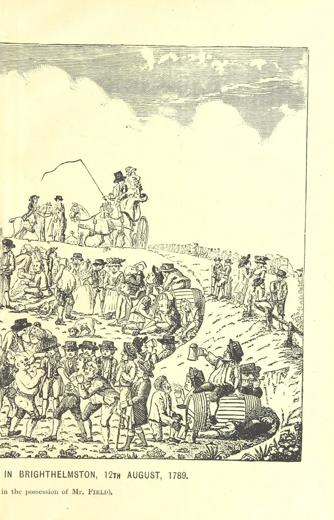 An illustration from “A Peep into the Past”: Brighton in the Olden Time, with glances at the present, etc. [With plates, including portraits, 1892, leaf 137