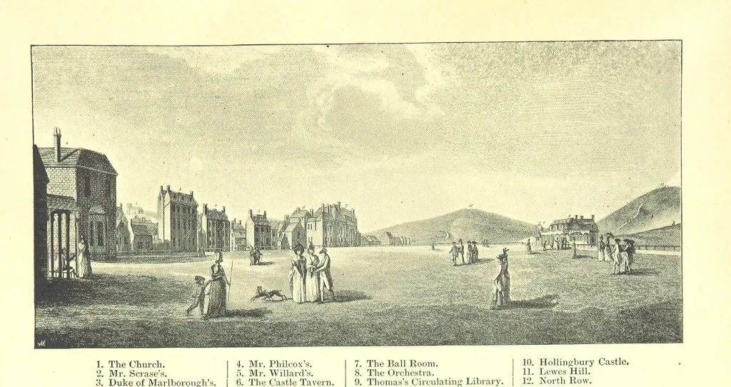 An illustration from “A Peep into the Past”: Brighton in the Olden Time, with glances at the present, etc. [With plates, including portraits, 1892, leaf 183
