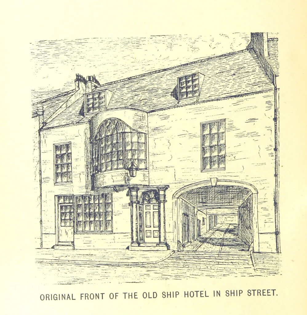 An illustration from “A Peep into the Past”: Brighton in the Olden Time, with glances at the present, etc. [With plates, including portraits, 1892, leaf 272