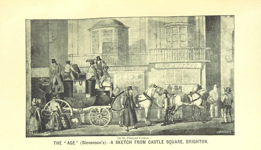 An illustration from “A Peep into the Past”: Brighton in the Olden Time, with glances at the present, etc. [With plates, including portraits, 1892, leaf 363