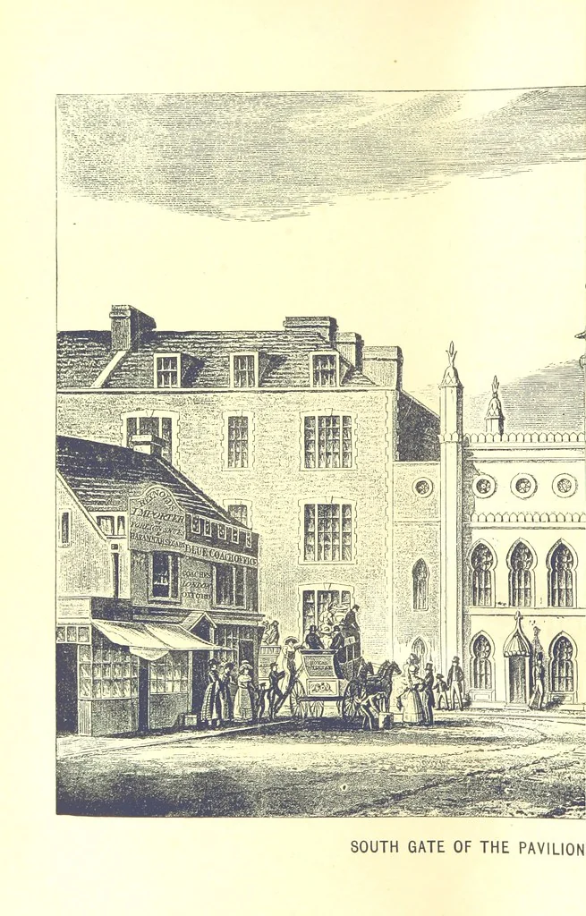 An illustration from “A Peep into the Past”: Brighton in the Olden Time, with glances at the present, etc. [With plates, including portraits, 1892, leaf 366