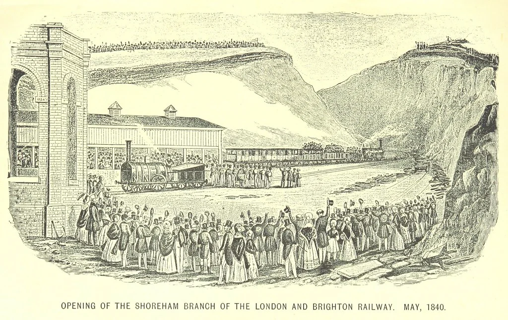 An illustration from “A Peep into the Past”: Brighton in the Olden Time, with glances at the present, etc. [With plates, including portraits, 1892, leaf 381
