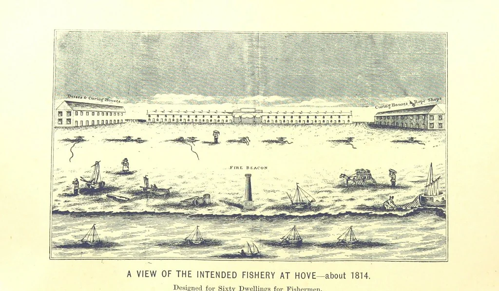 An illustration from “A Peep into the Past”: Brighton in the Olden Time, with glances at the present, etc. [With plates, including portraits, 1892, leaf 524