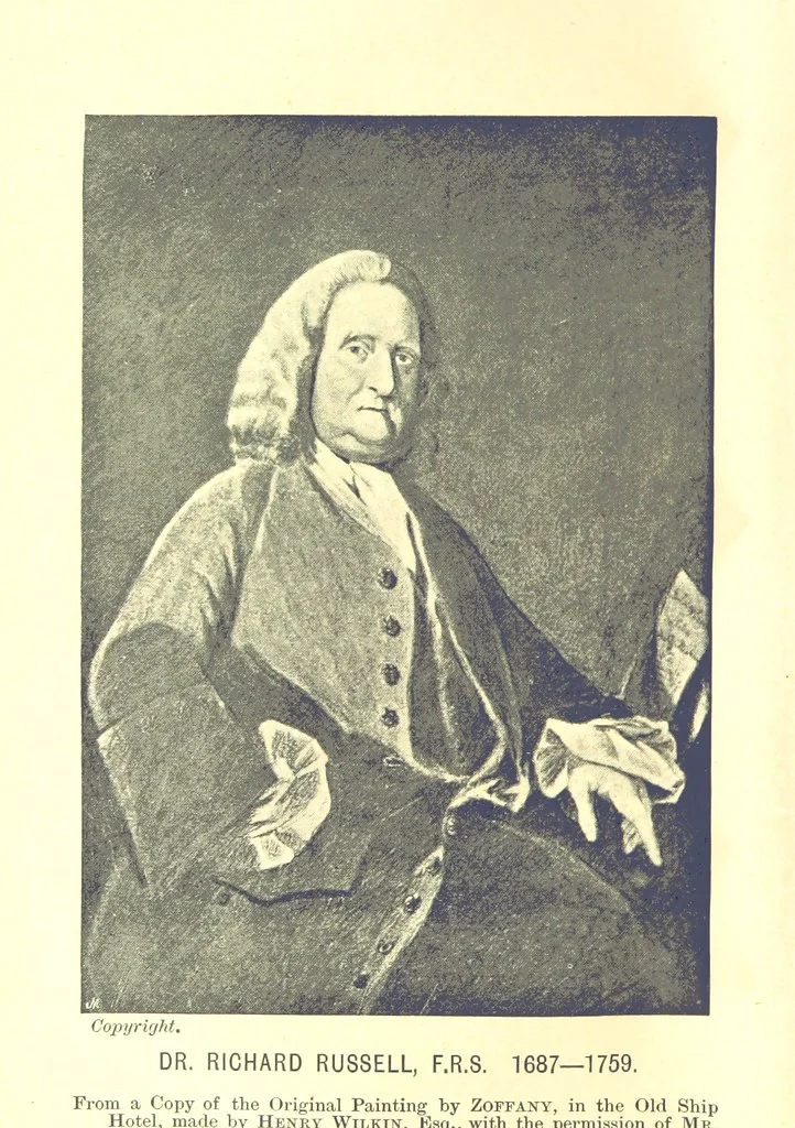 An illustration from “A Peep into the Past”: Brighton in the Olden Time, with glances at the present, etc. [With plates, including portraits, 1892, leaf 8