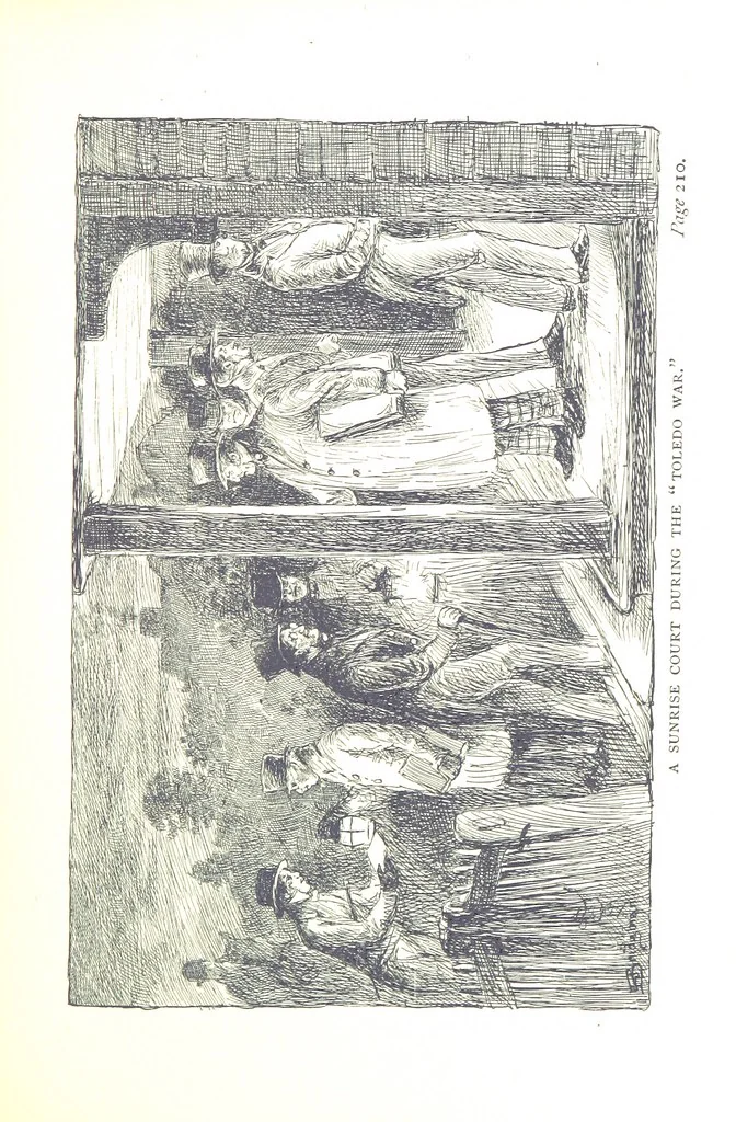 An illustration from The Story of Ohio ... Illustrations by L. J. Bridgman, 1888, leaf 211