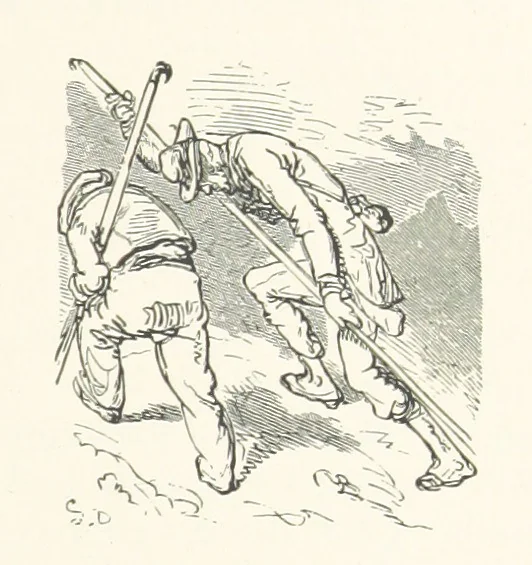 An illustration from The Pyrenees: a description of summer life at French watering places ... With ... illustrations by Gustave Doré, and a new map of the Central Pyrenees, 1881, leaf 103