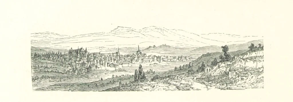 An illustration from The Pyrenees: a description of summer life at French watering places ... With ... illustrations by Gustave Doré, and a new map of the Central Pyrenees, 1881, leaf 104