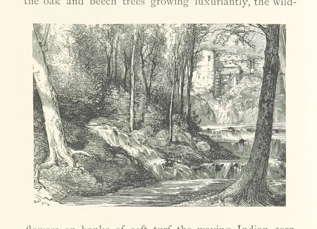 An illustration from The Pyrenees: a description of summer life at French watering places ... With ... illustrations by Gustave Doré, and a new map of the Central Pyrenees, 1881, leaf 111