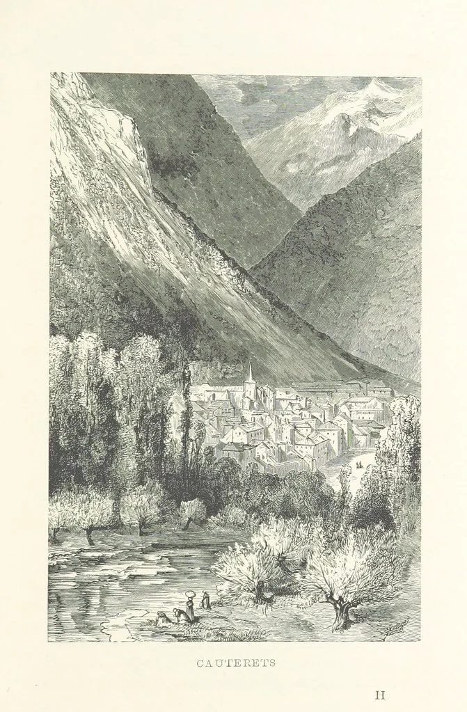 An illustration from The Pyrenees: a description of summer life at French watering places ... With ... illustrations by Gustave Doré, and a new map of the Central Pyrenees, 1881, leaf 115