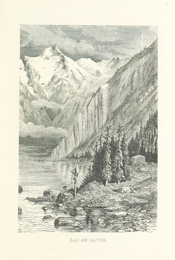 An illustration from The Pyrenees: a description of summer life at French watering places ... With ... illustrations by Gustave Doré, and a new map of the Central Pyrenees, 1881, leaf 123